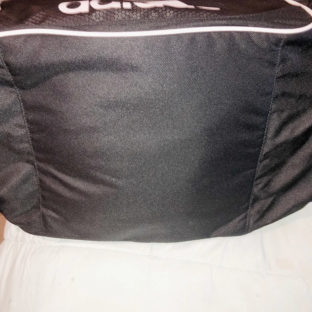 NWOT Adidas duffel bag black and white